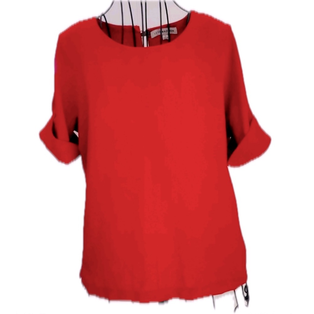 Lex & Madison Size S Red Dress Blouse
